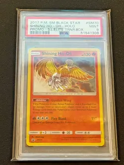 2017 Pokemon S&M Shining Legends Shining HO-OH BSP #SM70 PSA 9 MINT - Image 1