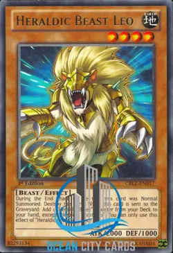 Yugioh Heraldic Beast Leo CBLZ-EN017 Rare 1st Edition NM - Image 1