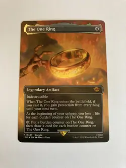The One Ring - Borderless Foil Promo MTG - Lord Of The Rings LTR NM Near Mint - Image 1