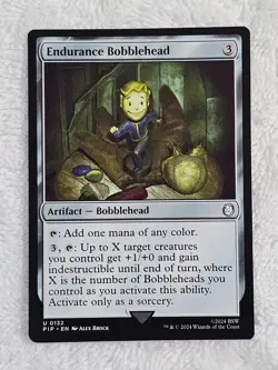 MTG Endurance Bobblehead #132 Universes Beyond: Fallout Magic Card U NM - Image 1