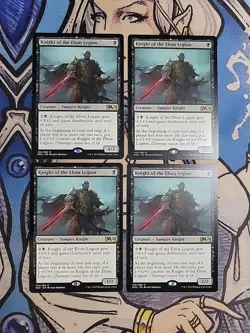 4x Knight of the Ebon Legion - NM/M M20 Core Set 2020 MTG Magic the Gathering - Image 1