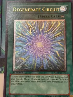 Yugioh 1x Degenerate Circuit Ultimate Rare CDIP-EN047 Cyberdark Impact 1st Ed NM - Image 2