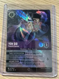 Disney Lorcana Yen Sid - Powerful Sorcerer (Enchanted) Ursula’s Return 209/204 - Image 1