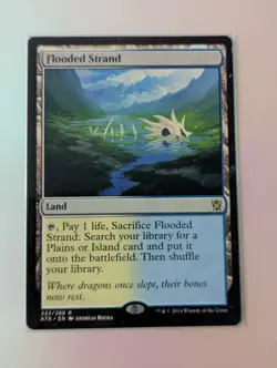 MTG Flooded Strand Khans of Tarkir Land Card 233 LP Magic the Gathering Rare - Image 3