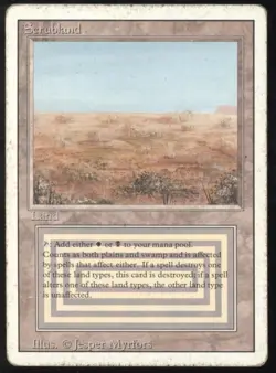 FR | English | Scrubland | Revised | MP | MTG Magic the Gathering (C) - Image 1
