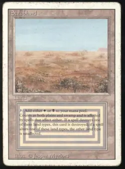 FR | English | Scrubland | Revised | MP | MTG Magic the Gathering (C) - Image 3
