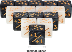 24 Pieces MTG Counters Dice +1/+1 Buff Tokens Black plus 1 Counter Magic Dice Se - Image 14