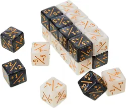 24 Pieces MTG Counters Dice +1/+1 Buff Tokens Black plus 1 Counter Magic Dice Se - Image 7