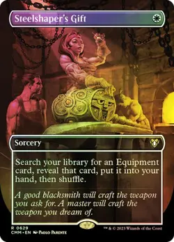 Steelshaper's Gift FOIL BORDERLESS - 0629 - Rare- Commander Masters CMM MTG - Image 2