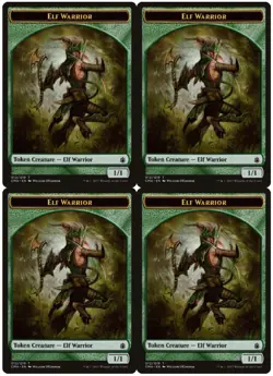 MTG Elf Warrior Token x4 Commander Anthology NM Playset - Image 2