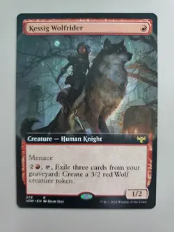 MTG Kessig Wolfrider Innistrad: Crimson Vow  0379 Borderless Rare - Image 1