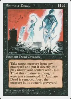 MRM ENGLISH Animation of the Dead - Animate Dead MTG magic 4ED - Image 1
