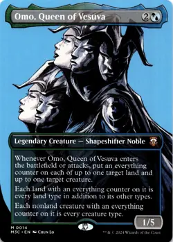 MTG Omo, Queen of Vesuva (Borderless) (14) | NM | Cmd: Modern Horizons 3 (M3C) - Image 1
