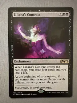 MTG - 1 x Liliana's Contract - Rare Enchantment - Core Set 2019 (M19) - M/NM - Image 1