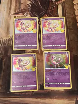 Pokémon TCG Mew Celebrations 011/025 25th Anniversary Holo X4 Play Set NM 2021 - Image 3