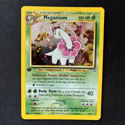 Pokemon TCG 2000 Neo Genesis Meganium 10/111 1st Edition Holo WOTC NM - Image 8
