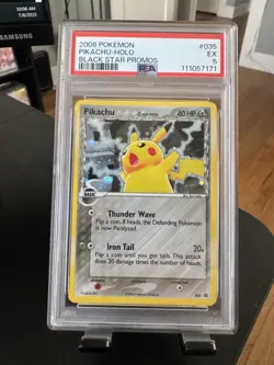 2006 Pokemon Pikachu Delta Species Holo #035 Black Star Promo PSA 5 - Image 1