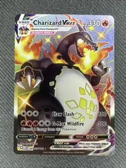 Pokemon TCG Charizard VMAX SV107/SV122 Shining Fates Shiny Holo NM - Image 7