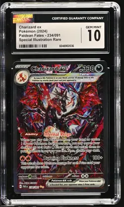 POKEMON CGC 10 2024 SV Paldean Fates Charizard ex 234/091 SIR *2036 - Image 1