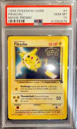 [PSA 10] Pokemon Pikachu #4 Black Star Promo 1999 ⚡️ - Image 4