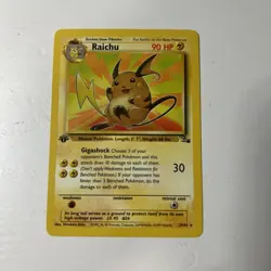 FIRST EDITION FOSSIL POKÉMON - Zapdos, Raichu, Grimer All Good Condition Non-Hol - Image 4