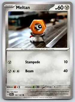 Meltan - Stellar Crown SCR EN 102/142 Yuka Morii Pokemon Card - Image 2