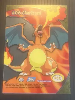2000 Topps Pokémon Series 2 Charizard Clean Card #PC3 NM - Image 5
