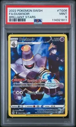 2022 TCG Pokemon SWSH Brilliant Stars | Dusknoir FA #TG06 | PSA 9 MINT - Image 1
