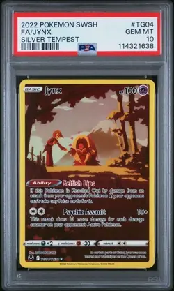 2022 TCG Pokemon | SWSH Silver Tempest | Jynx FA #TG04 | PSA 10 GEM MT - Image 3