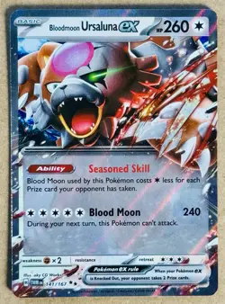 POKÉMON TWILIGHT MASQUERADE BLOODMOON URSALUNA EX DOUBLE RARE HOLO 141/167 NM+ - Image 3
