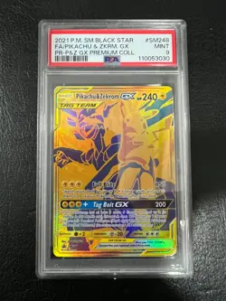Pokemon 2021 Pikachu & Zekrom GX SM248 Black Star Promo Sun And Moon PSA 9 MINT - Image 3