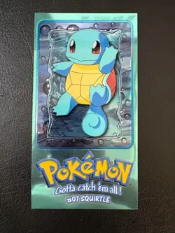 1999 TOPPS POKEMON TV ANIMATION SERIES 1 OVERSIZED TIN TOPPERS #2 SQUIRTLE NM - Image 4