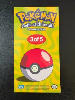 1999 TOPPS POKEMON TV ANIMATION SERIES 1 OVERSIZED TIN TOPPERS #3 BULBASAUR NM - Image 3