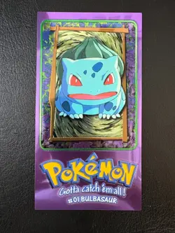 1999 TOPPS POKEMON TV ANIMATION SERIES 1 OVERSIZED TIN TOPPERS #3 BULBASAUR NM - Image 4