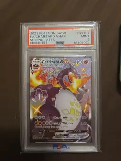 Pokemon Charizard VMAX SV107/SV122 Shining Fates Holo Card PSA 9 - Image 1