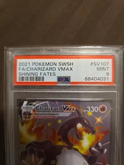 Pokemon Charizard VMAX SV107/SV122 Shining Fates Holo Card PSA 9 - Image 2