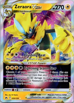 Zeraora VSTAR 055/159 NM Pokemon Card TCG - Image 1