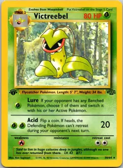 Victreebel 30/64 1st Edition LP Non-Holo Jungle Pokemon Card TCG - Image 1