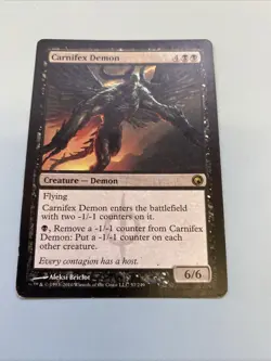 MTG - Carnifex Demon - Foil - Scars of Mirrodin - HP, English Magic Tcg Card - Image 1