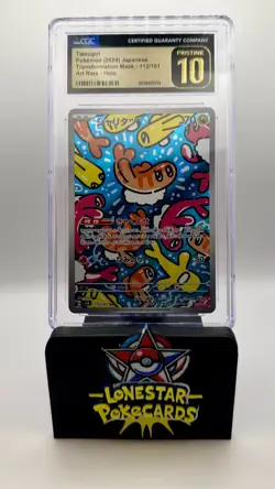 CGC 10 PRISTINE Japanese Pokemon 2024 Tatsugiri 112/101 Mask of Change SV6 AR JP - Image 1