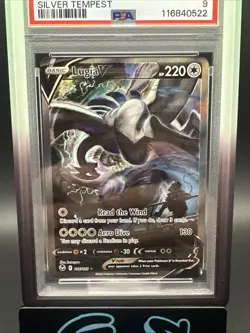 2022 Pokemon Lugia v Silver Tempest 186/195 Alt Art Ultra Rare PSA 9 Mint - Image 3