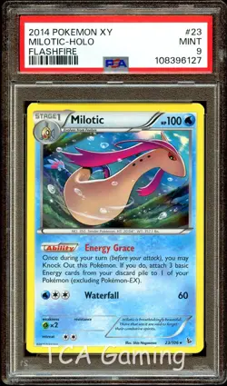 PSA 9 MINT Milotic 23/106 HOLO RARE XY FlashFire Pokemon Card 127 - Image 1