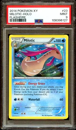 PSA 9 MINT Milotic 23/106 HOLO RARE XY FlashFire Pokemon Card 127 - Image 2