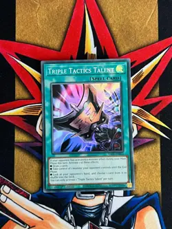RA01-EN063 Triple Tactics Talent Super Rare 1st Edition NM Yugioh Card  - Image 1