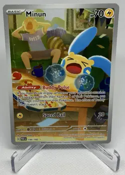 Minun (194/182) Illustration Rare | Pokemon TCG SV04 Paradox Rift | Near Mint - Image 1