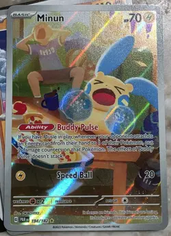 Minun (194/182) Illustration Rare | Pokemon TCG SV04 Paradox Rift | Near Mint - Image 3
