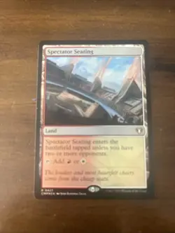 FOIL  SPECTATOR SEATING  COMMANDER LEGENDS  LAND   MTG MAGIC   NM / UNPLAYED - Image 1