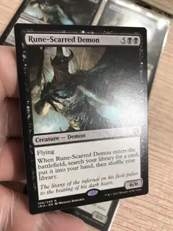 MTG 1X Rune-Scarred Demon Iconic Masters - PACK FRESH UNPLAYED - NM/mint - Image 1