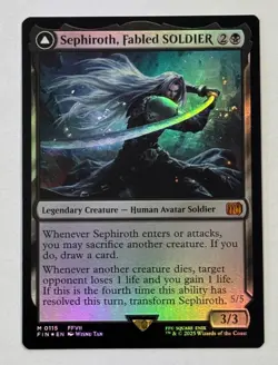 MTG FIN Final Fantasy Foil Sephiroth, Fabled Soldier / One-Winged Angel - Mythic - Image 1