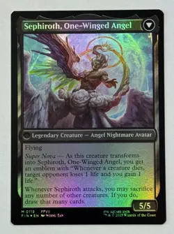 MTG FIN Final Fantasy Foil Sephiroth, Fabled Soldier / One-Winged Angel - Mythic - Image 2